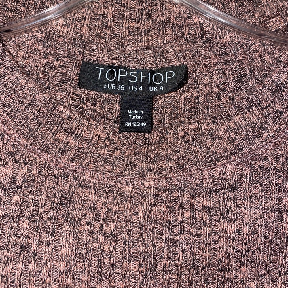 Topshop Long Sleeve Crew Neck Dress